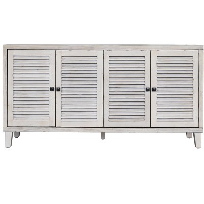 NicBex Retro Buffet Sideboard Cabinet Wooden Kitchen Storage Cabinet with 4 Doors,White