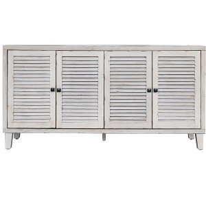 NicBex Retro Buffet Sideboard Cabinet Wooden Kitchen Storage Cabinet with 4 Doors,White - 1 of 4