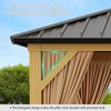 Acekool Hardtop Gazebo for Patio with Netting and Curtains, Metal Roof Canopy Aluminium Frame Permanent Pavilion - 4 of 4