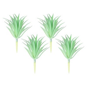 Unique Bargains Small Unpotted Realistic Textured Decoration Artificial Succulent Plants - 1 of 4