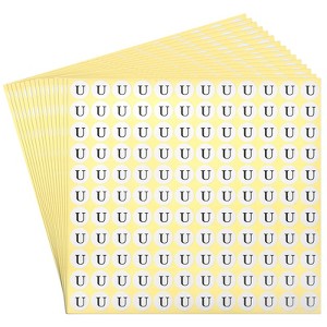 Unique Bargains Scrapbooking Crafts Round Self-Adhesive Alphabet Letter Stickers 15 Pcs - 1 of 4