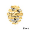 Big Dot of Happiness Little Bumblebee - Shaped Fill-In Invitations - Bee Baby Shower or Birthday Party Invitation Cards with Envelopes - Set of 12 - 3 of 4