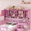 NicBex Twin Size Multifunctional Wood Platform Bed Frame with Practical Storage Bookshelf,Built-in Desk and Matching Chair for Kids/Boys/Girls - 3 of 4