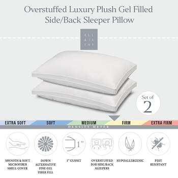 Bed Pillows for Side Sleeper Standard Size Pillows for Bed Set of 2 Cooling  Hotel Pillows for Sleeping Down Alternative Filling Luxury Soft Supportive  Plush Pillows 2 Pack 20 x 26 Inches 
