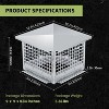 COZONY Chimney Cap 304 Stainless Steel Mesh Cover, Weatherproof Spark Arrestor with Easy Bottom Installation, Outdoor Flue Tile Guard, Silver - 2 of 4