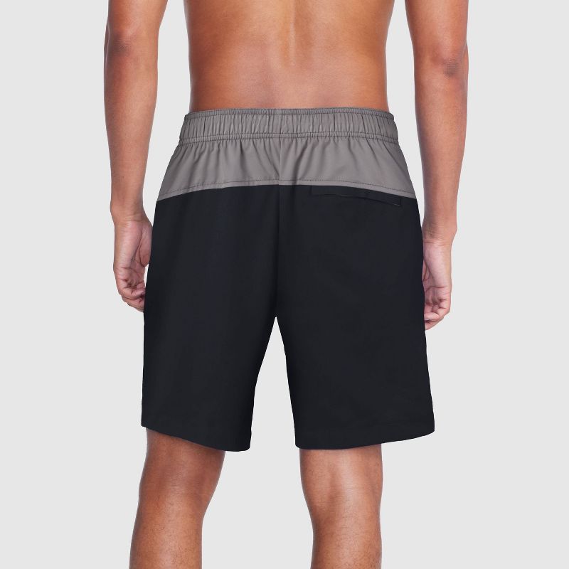 Speedo Men's 5.5" Colorblock Swim Shorts - Gray/Black, 2 of 5