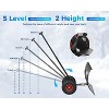 29in Wide Snow Shovel with Wheels, 20in Tall Steel Blade, 5-Position Angling Blade & Single Handle, Snow Plow for Clearing Driveway Sidewalks - 3 of 4