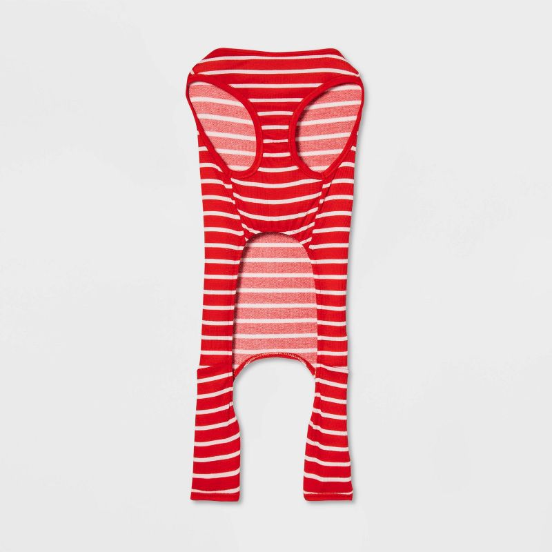 Striped Matching Family Thermal Dog Pajamas - Wondershop&#8482; - White/Red - M, 3 of 4