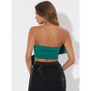 Allegra K Women's Party Bow Strapless Sweetheart Neck Corset Crop Tops - 3 of 4