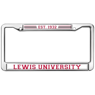 Lewis University School Logo Full Size Standard License Plate Metal Frame