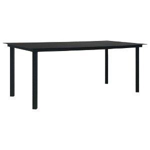 vidaXL Patio Dining Table, Black 74.8 - 1 of 4