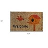 HomeRoots 18" X 30" Beige and Black Coir Bird Welcome Outdoor Door Mat - 3 of 4
