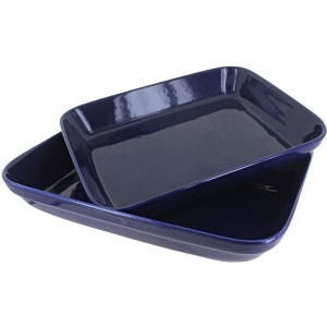 Blue Rose Polish Pottery 3700 Zaklady Rectangular Baker Set - 1 of 1