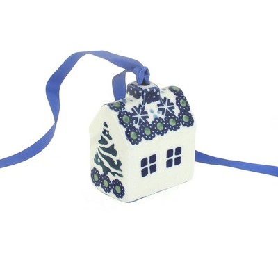 Blue Rose Polish Pottery K075 Manufaktura Cabin Ornament