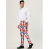 INSPIRE CHIC Men's Houndstooth Geometric Printed Color Block Dress Pants - 4 of 4