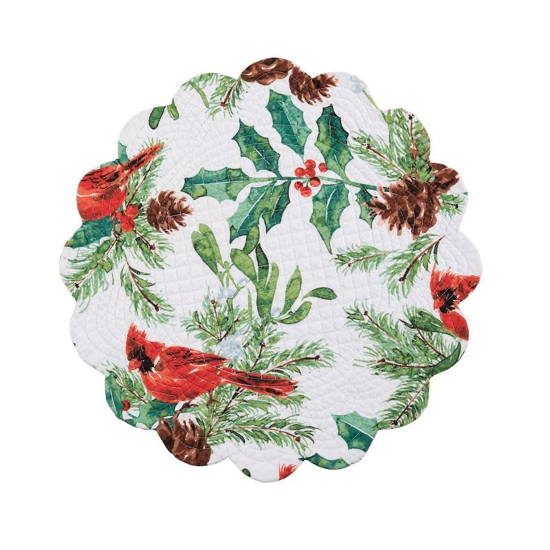 C&F Home Delwyn Cardinal Round Placemat S/6, 2 of 7