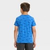 Boys' Short Sleeve Printed T-Shirt - Cat & Jack™ Bright Blue - 2 of 3