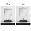 Amanti Art Mirror Makeover Bathroom Mirror Frame Border Kit - Fully Assembled Peel and Stick Frame - Mirror NOT Included - Rustic Plank Narrow Trim - 4 of 4
