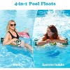 Jasonwell 2-Pack Pool Floats for Adults, 4-in-1 Inflatable Loungers, PVC Water Hammocks, Large, Multicolor, Pool & Vacation Ready - 3 of 4