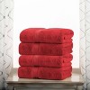 Luxury Cotton Heavyweight Ultra-Plush Bath Towel Set of 4 by Blue Nile Mills - 2 of 4