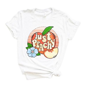 Simply Sage Market Women's Just Peachy Stripes Short Sleeve Graphic Tee - 1 of 2
