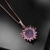 Ross-Simons 2.90 ct. t.w. Amethyst and .10 ct. t.w. White Topaz Flower Pendant Necklace in 18kt Rose Gold Over Sterling Size 18 - 3 of 4