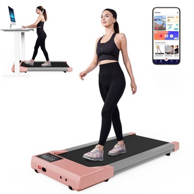 DeerRunWalking Pad 300lb,Under Desk Treadmillwith Remote Control ,2 in 1 Portable Walking Pad Treadmill for Home/Office/Exercise