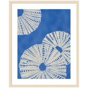 Kate and Laurel Framed Art Ocean charms ll by Nikita Jariwala, 34x42, Woodgrain Stripe Blonde - 1 of 4