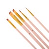Unique Bargains Mixing Head Set of 5-Applicable Paint Type Gouache Paint-Brush Style Round Tip Bristles Nylon Wood 5 Pcs - 3 of 3