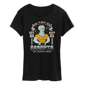 Women's - Spongebob Squarepants - Handsome Squidward Scorpio Astrology Short Sleeve Graphic T-Shirt - 1 of 4