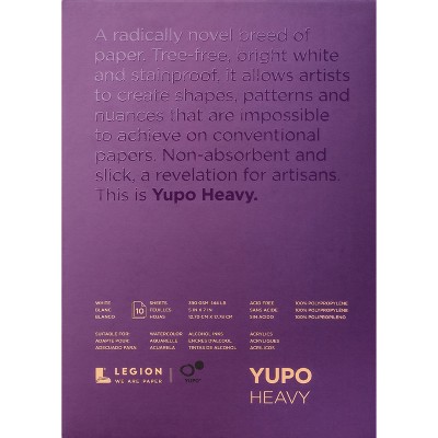 Yupo Heavy Pads 5"X7" 10 Sheets/Pkg-White 144lb
