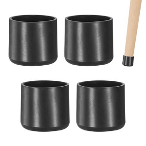Unique Bargains Non-Slip PVC Chair Leg Caps Floor Protectors for Folding Chairs Black - 1 of 4