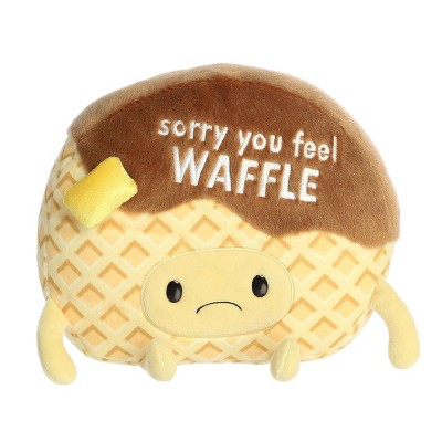 Aurora Small Sorry You Feel Waffle JUST SAYIN' Witty Stuffed Animal Brown 8.5"