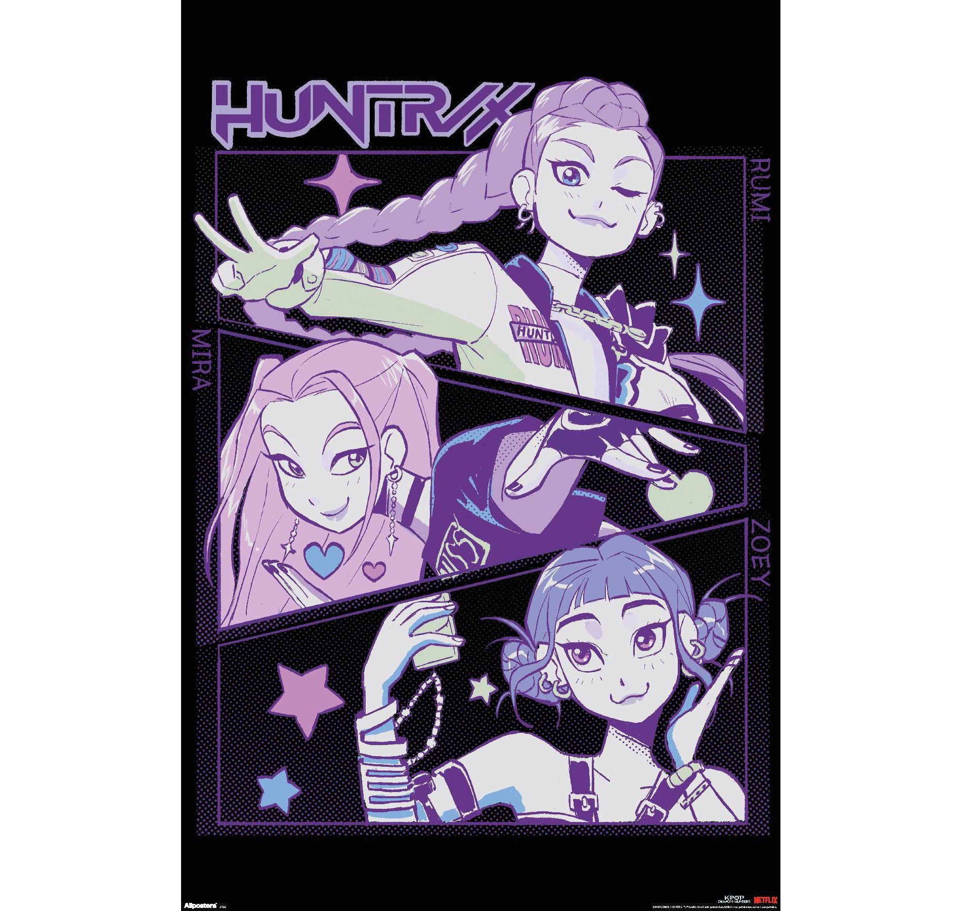 Trends International Netflix KPop Demon Hunters (2025) - Huntrix Illustration Unframed Wall Poster Prints
