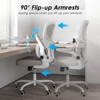 RISOKEYS Ergonomic Office Chair - with Lumbar Support, Space-Saving Flip Armrests, Breathable Mesh Design for Home Office, Gaming - 4 of 4