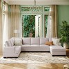 3-Piece U-Shape Sectional Sofa Sleeper Couch with Thick Cushions, Chaise Lounge Couch for Living Room, Indoor Furniture - Maison Boucle - 2 of 4