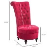 Aghana Digitals Crimson Red High Back Tufted Accent Chair with Soft Padded Seat, Polyester - 2 of 4