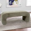 Lily 47" Upholstered Scroll Velvet Waterfall Bench/Chenille Entryway Bench for Bedroom-Maison Boucle - 2 of 4