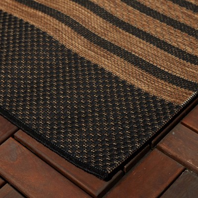 Sophia Black and Brown Geometric Flatweave Rug
