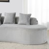 VASIP Modern Curved Modular Cloud Sofa, The Light Gray  High - Density Plush Surface ,Soft and Skin - Friendly, for Living Room - 4 of 4