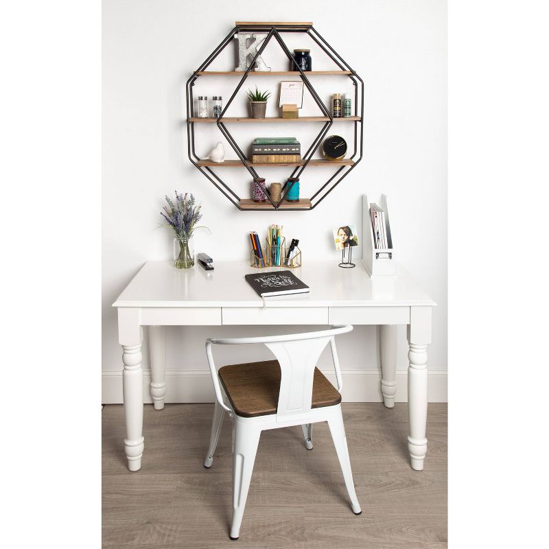Wall Shelf Octagon Shaped - Kate & Laurel All Things Decor, 6 of 9