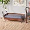 Okak Rectangle Solid Wood Pet Bed for Small & Medium Dogs,Comfy Cushion Dog Sofa Bed with Durable Frame - 2 of 4
