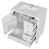 30 Inch Vintage Bathroom Vanity with Sink, One Door with Shelf and Three Drawers, Soft Close Door-Christopher Knight Home - 4 of 4