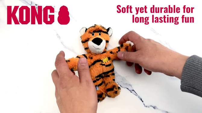 KONG Wild Knots Tiger Dog Toy - S/M, 2 of 5, play video