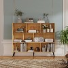 10 Cubes Bookshelf, Wooden 3-Tier Open Shelf Bookcase, Book Shelf Storage Organizer with 5 Iron Legs for Home Office, Living Room, Bedroom - 2 of 4