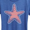 Women's - Instant Message - Nautical Striped Starfish Short Sleeve Graphic T-Shirt - 2 of 4