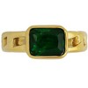 Slate by Rebl Glass Ring   Stainless Steel with Green Glass - 2 of 2