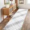 Washable Modern Striped Rug Non Slip Low Pile Rug Soft Throw Floor Cover Foldable Indoor Carpet for Living Room Bedroom Nursery - 3 of 4
