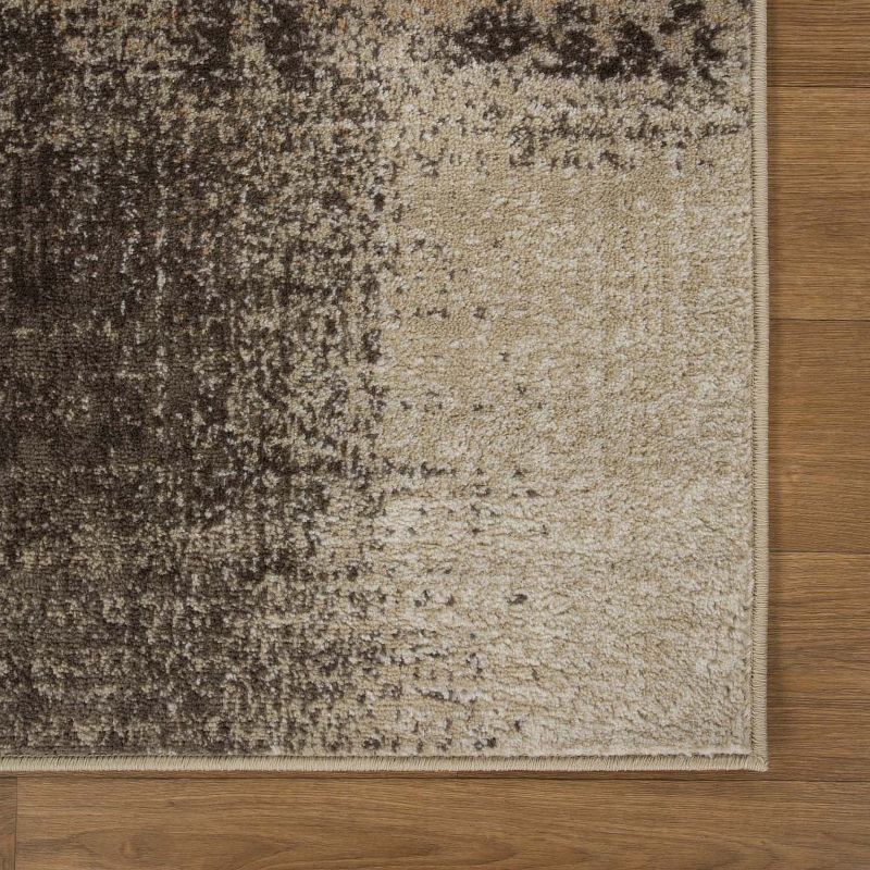 Distressed Abstract Damask Indoor Runner or Area Rug by Blue Nile Mills, 4 of 5