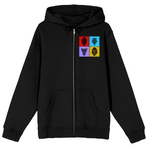 Godzilla Vs. Kong The New Empire Titan Squares Long Sleeve Black Adult Zip-Up Hoodie - 1 of 4